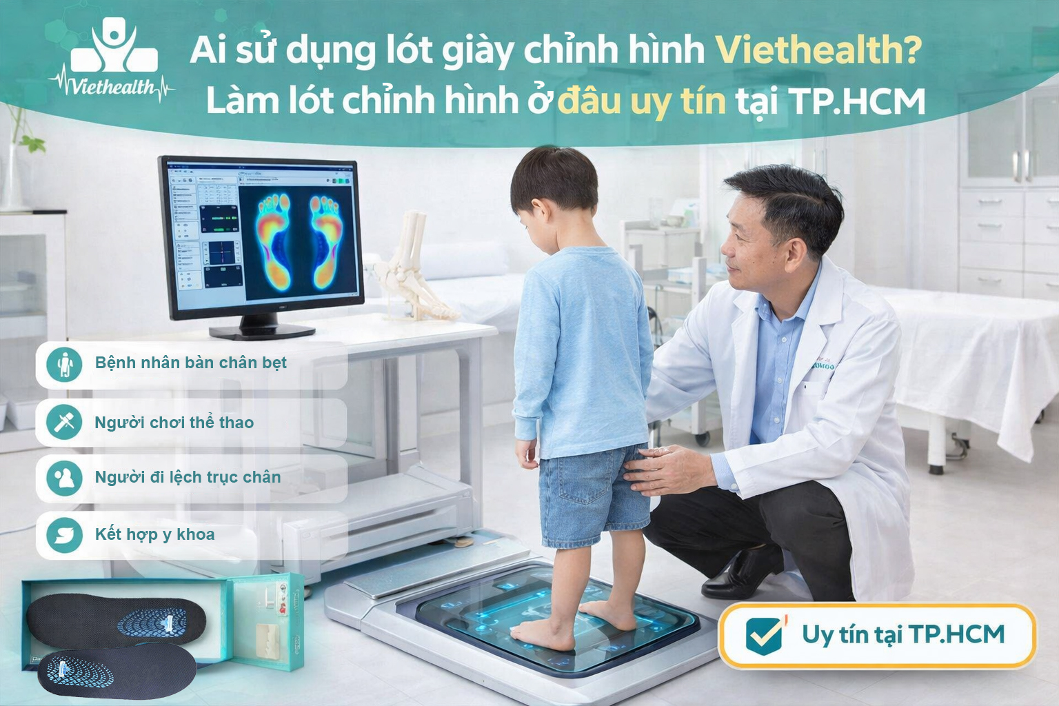 Ai sử dụng lót giày chỉnh hình Viethealth