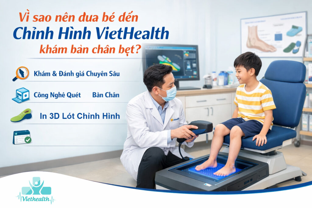 tại sao đưa bé đến viethealth khám điều trị bàn chân bẹt