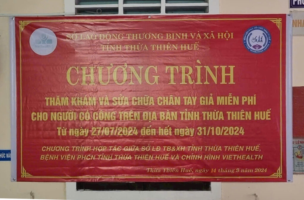 Người khuyết tật nhận chân giả – sự kiện niềm vui chân tay giả tại Huế