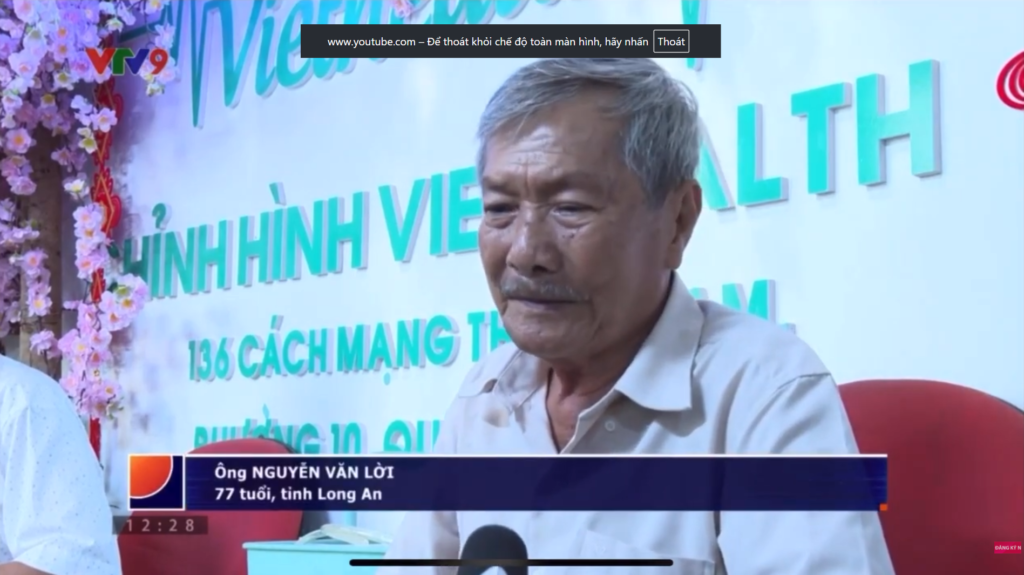 Ông NGUYỄN VĂN LỜI 77 tuổi, tỉnh Long An