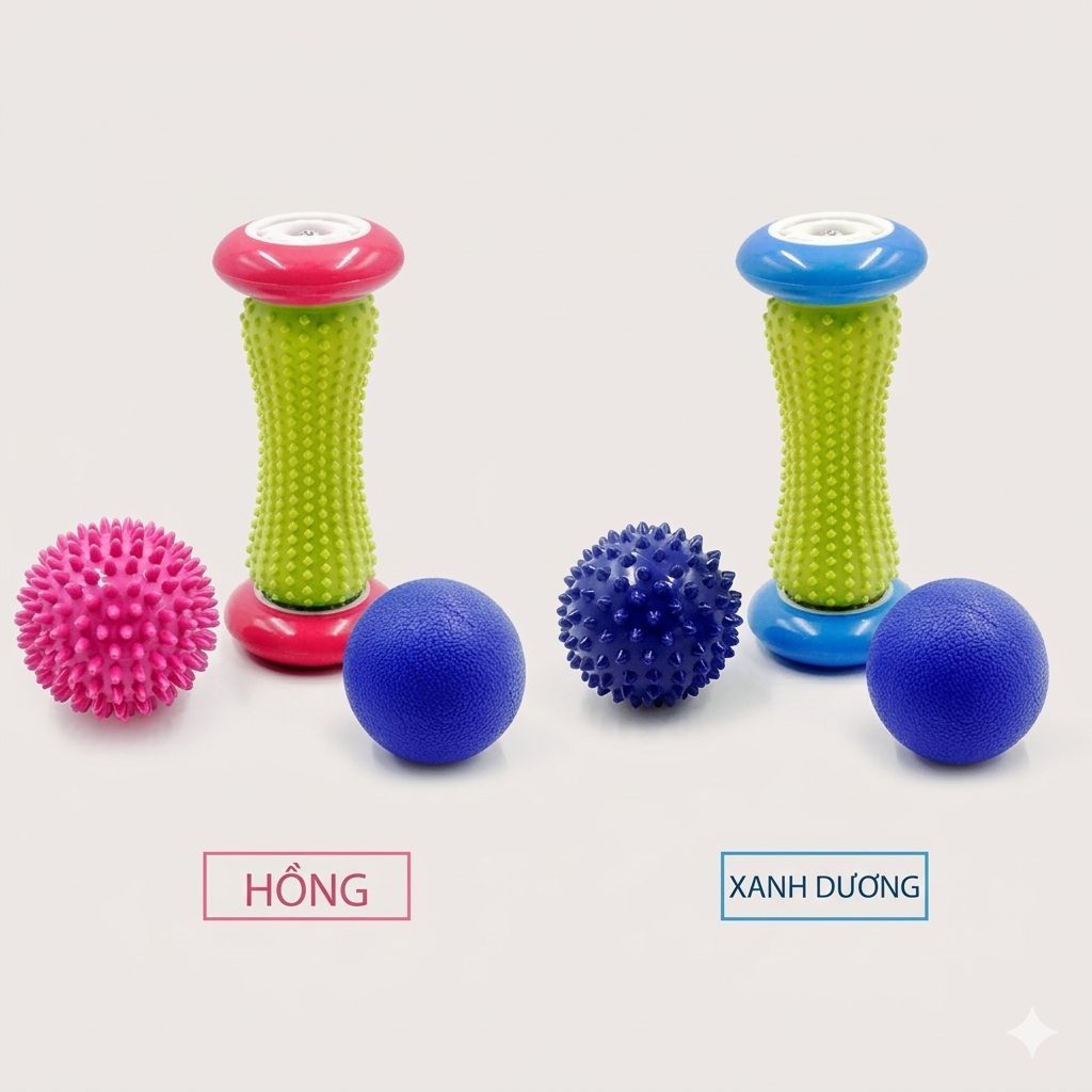 Bộ combo con lăn và bóng tập bàn chân bẹt Bộ combo con lăn và bóng tập bàn chân bẹt