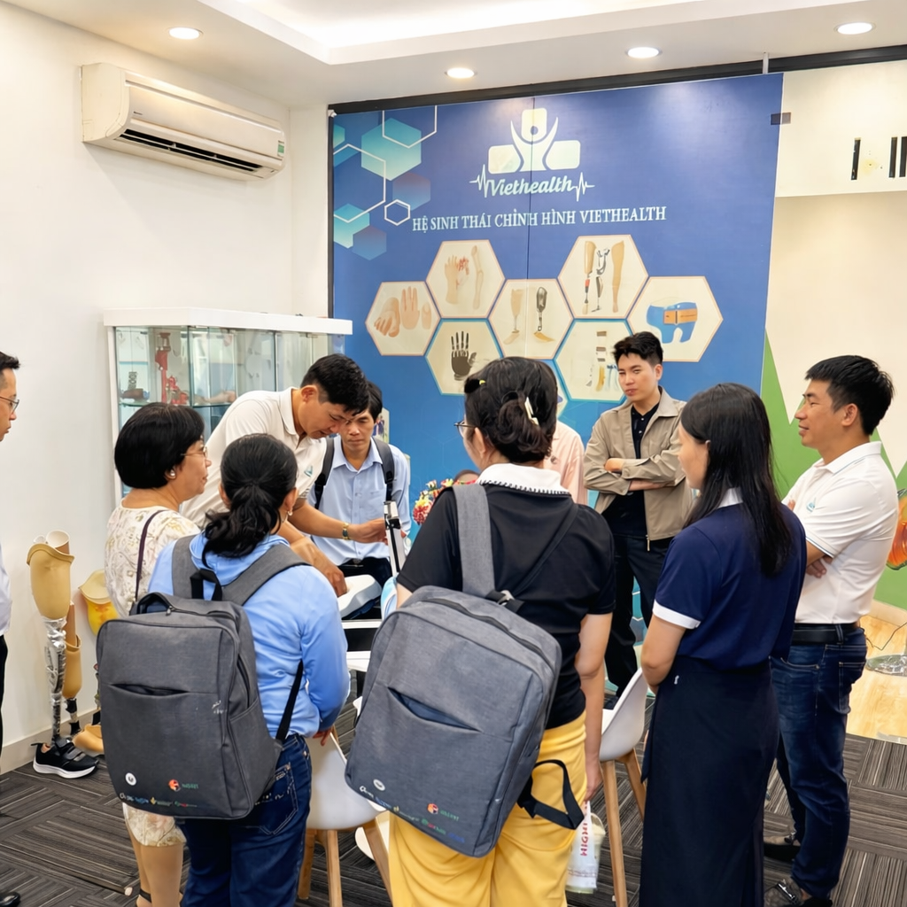 khách tham quan khu trưng bày và trải nghiệm thực tế